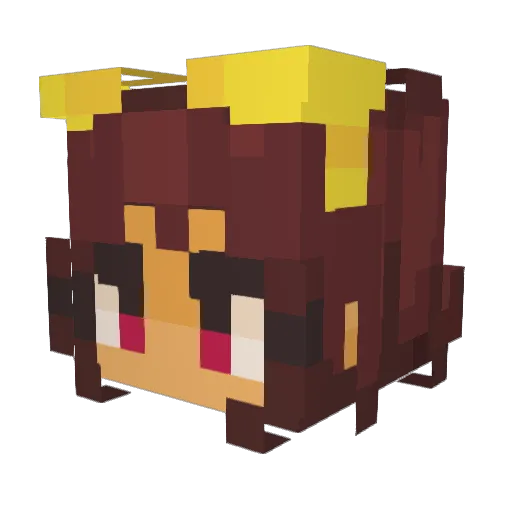 Teski Minecraft avatar head, 3D render