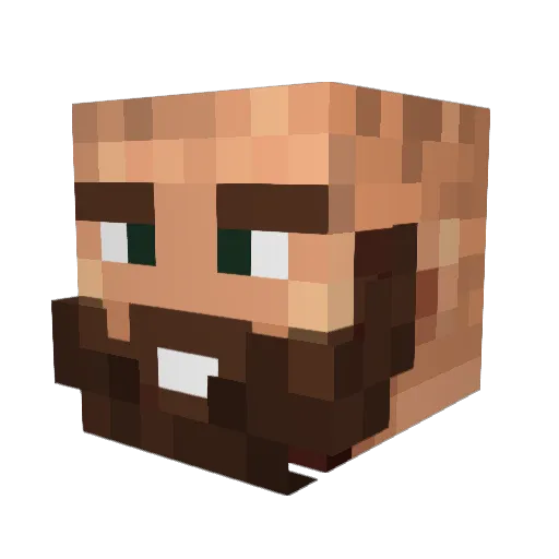 Teskiiya Minecraft avatar head, 3D render