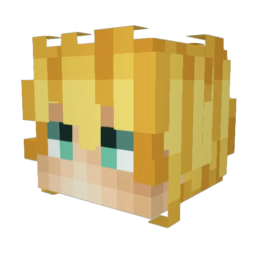 Teskiy Minecraft avatar head, 3D render