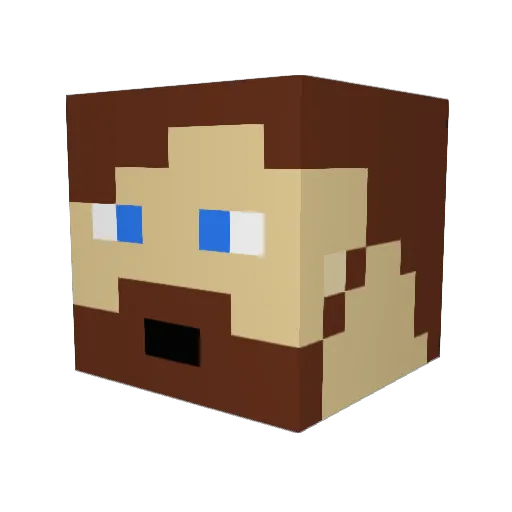 TeslaLJ Minecraft avatar head, 3D render