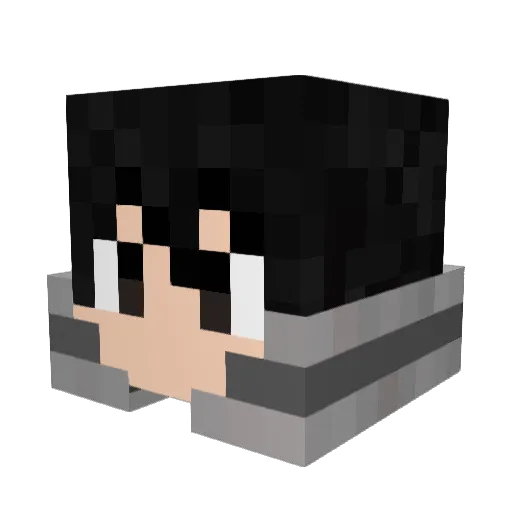 TeslaTornado Minecraft avatar head, 3D render