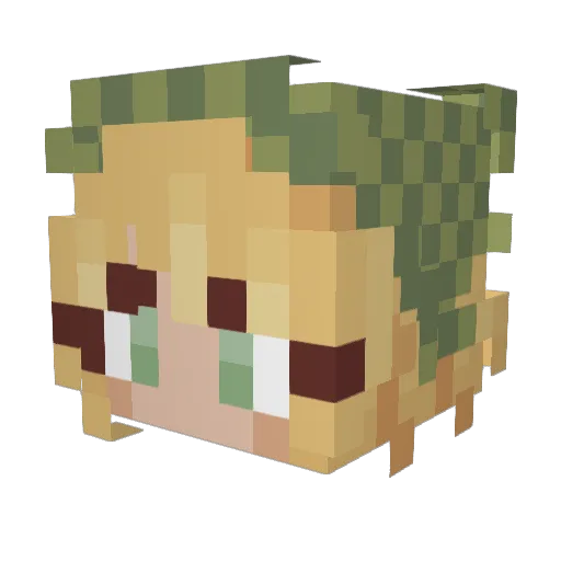 Tesla_W Minecraft avatar head, 3D render