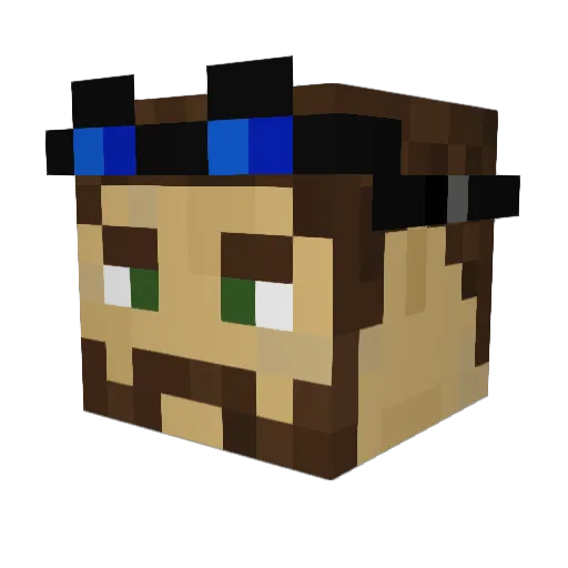 Tesla___ Minecraft avatar head, 3D render