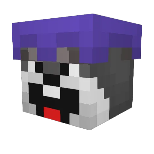 Tesog Minecraft avatar head, 3D render