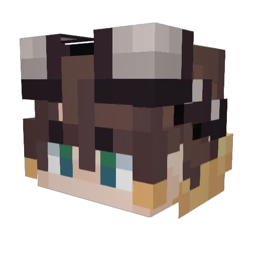 TessMichelle Minecraft avatar head, 3D render