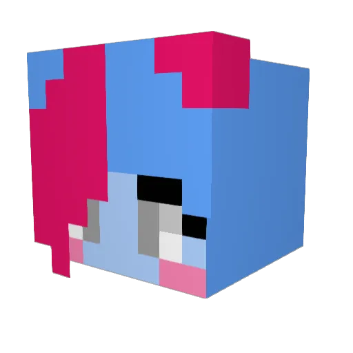 TessMirre Minecraft avatar head, 3D render