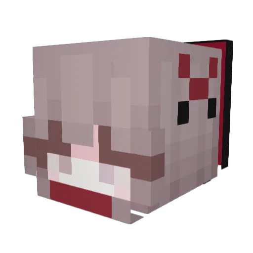 Tessakura Minecraft avatar head, 3D render