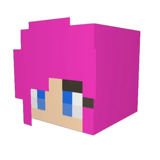 Tessbest Minecraft avatar head, 3D render