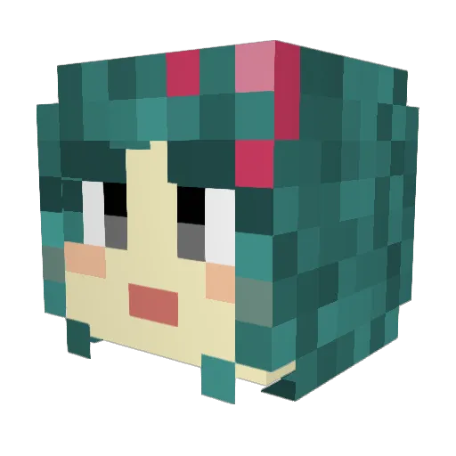 Tessee_Pix Minecraft avatar head, 3D render