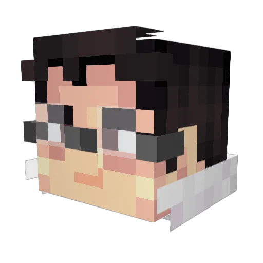 Tesserave Minecraft avatar head, 3D render