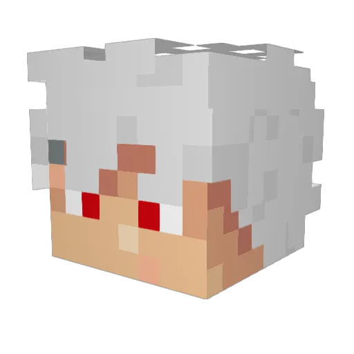 Tessia_ Minecraft avatar head, 3D render