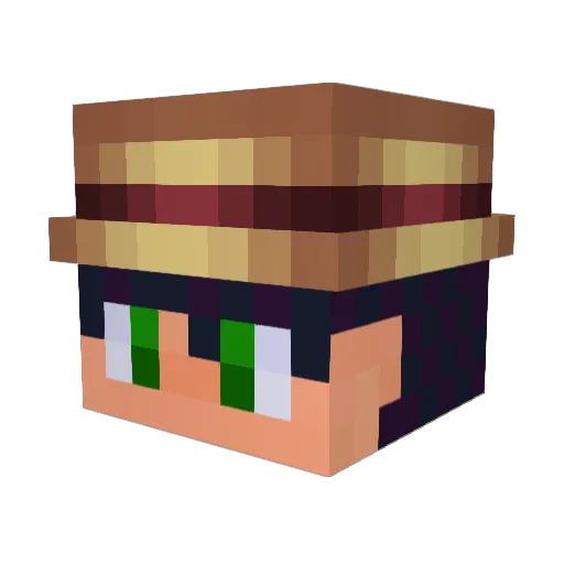 Tessie262 Minecraft avatar head, 3D render