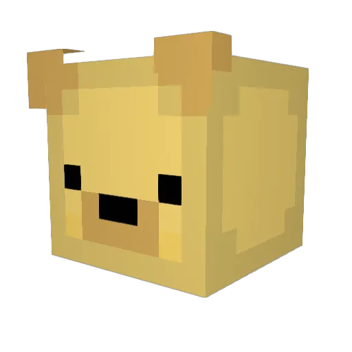 Tesslax Minecraft avatar head, 3D render
