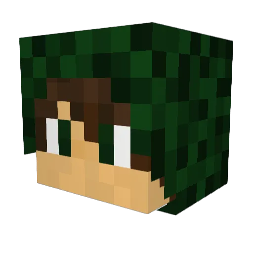Tessnic Minecraft avatar head, 3D render