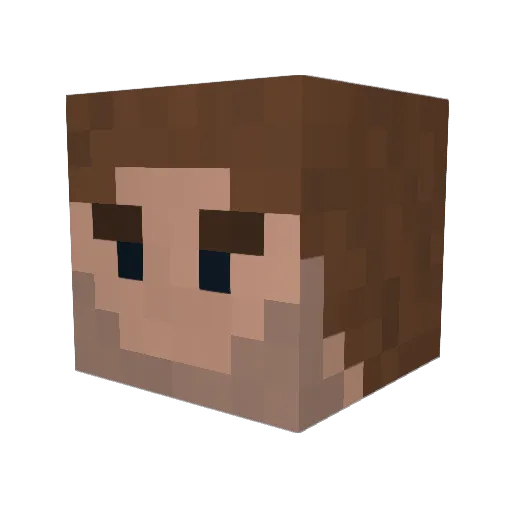 TessseT Minecraft avatar head, 3D render