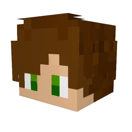 Tesssy Minecraft avatar head, 3D render