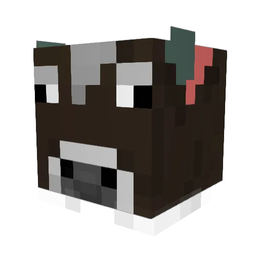 TestMFL Minecraft avatar head, 3D render