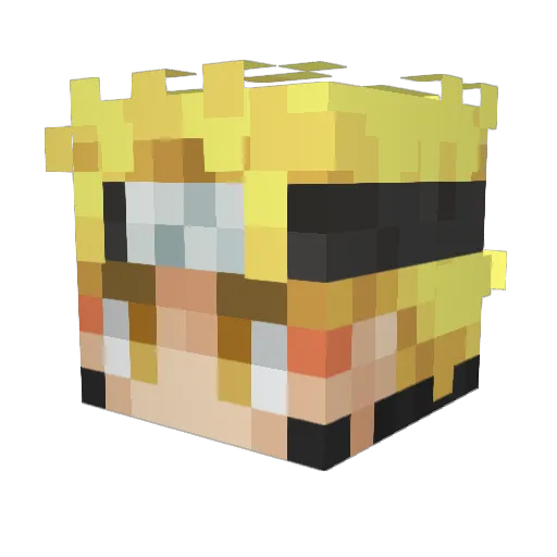 TestYourLuckk Minecraft avatar head, 3D render