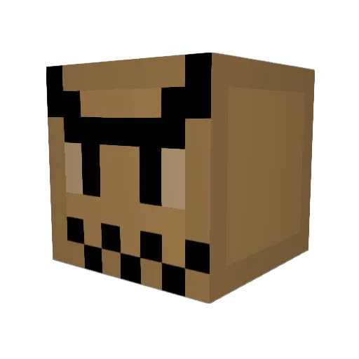 Test_West Minecraft avatar head, 3D render