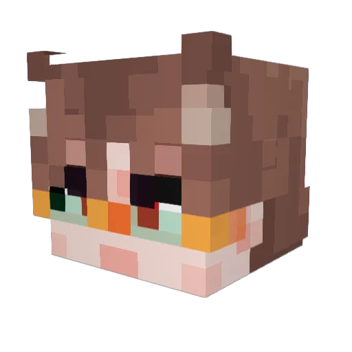 TesterGame Minecraft avatar head, 3D render