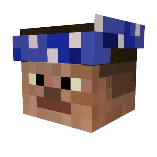 Testium Minecraft avatar head, 3D render