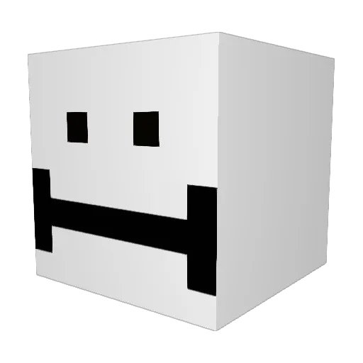 Testrer Minecraft avatar head, 3D render