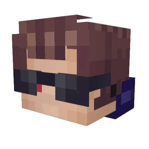 TestyPro Minecraft avatar head, 3D render