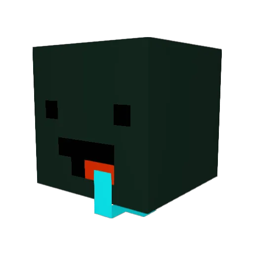 Tetaclack Minecraft avatar head, 3D render