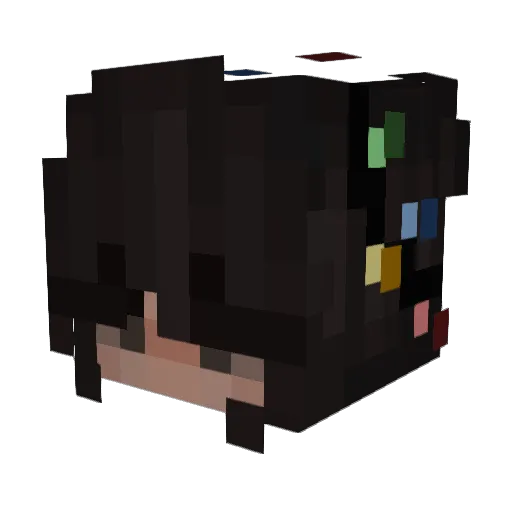 Tetelle Minecraft avatar head, 3D render