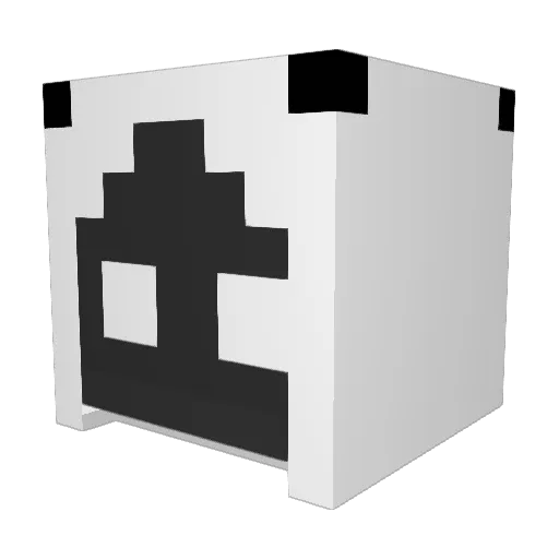 Tetemonza Minecraft avatar head, 3D render
