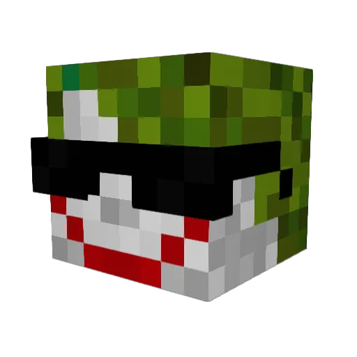 Teteu1227 Minecraft avatar head, 3D render
