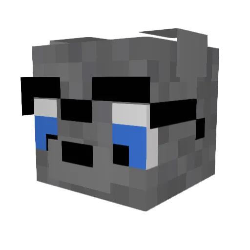 TeteuDeLinke Minecraft avatar head, 3D render