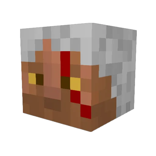 Tethenia Minecraft avatar head, 3D render