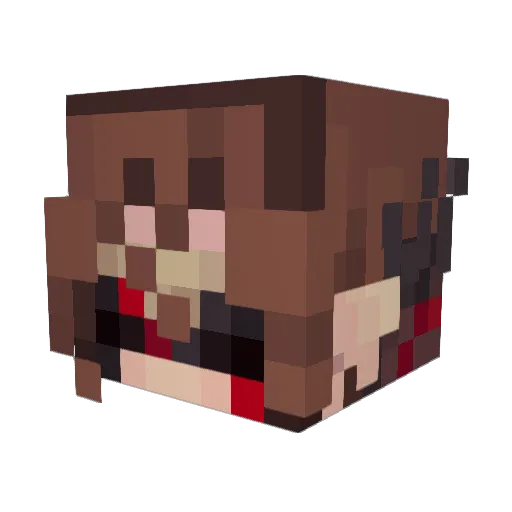 Tethren_ Minecraft avatar head, 3D render