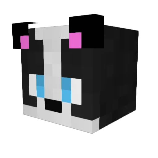 Tethrian Minecraft avatar head, 3D render