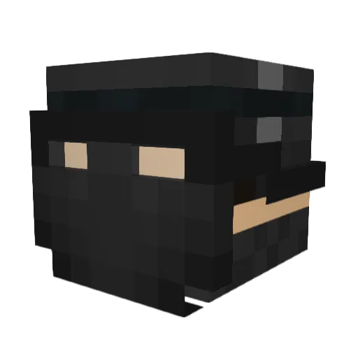 Tethrion Minecraft avatar head, 3D render