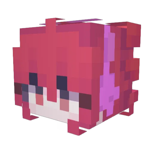 TetoBlade Minecraft avatar head, 3D render