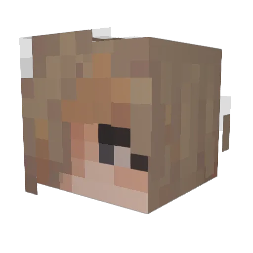TetoDayo Minecraft avatar head, 3D render