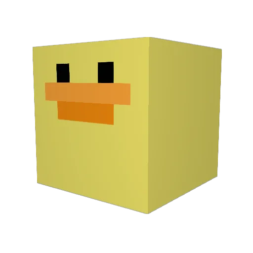 Tetonnerre Minecraft avatar head, 3D render