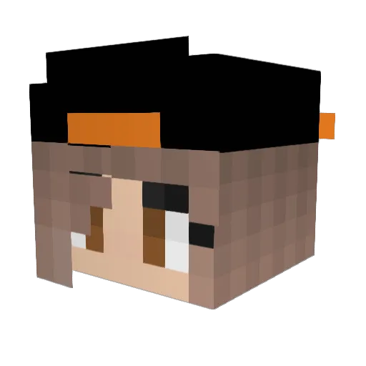 Tetooo Minecraft avatar head, 3D render