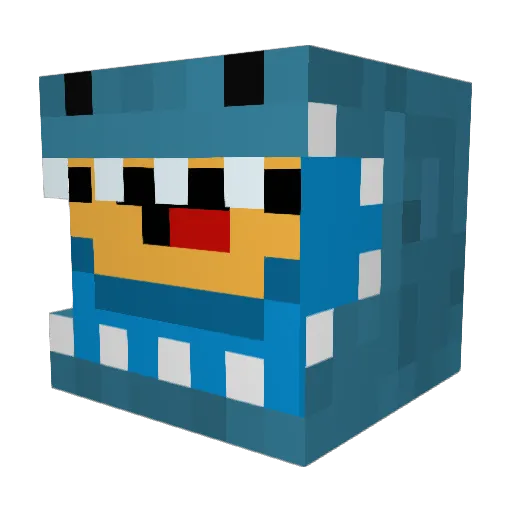 Tetopoteto Minecraft avatar head, 3D render