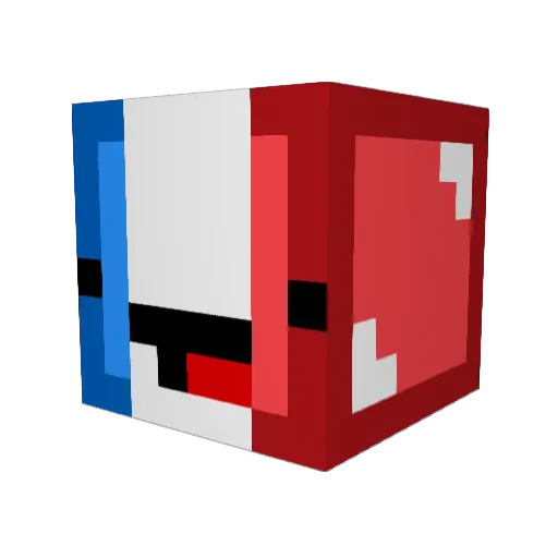 Tetouyon Minecraft avatar head, 3D render