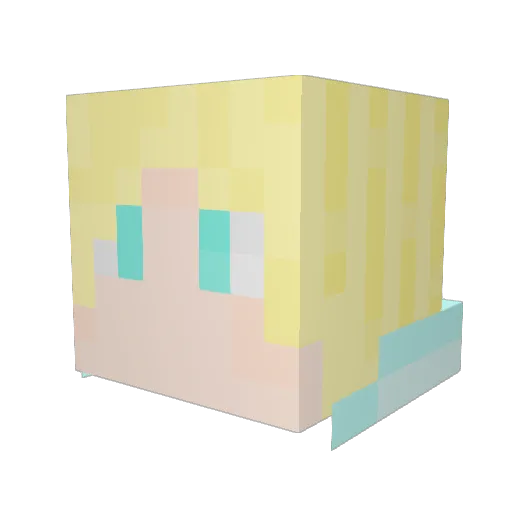 Tetra0 Minecraft avatar head, 3D render