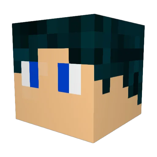 TetraGalaxy Minecraft avatar head, 3D render