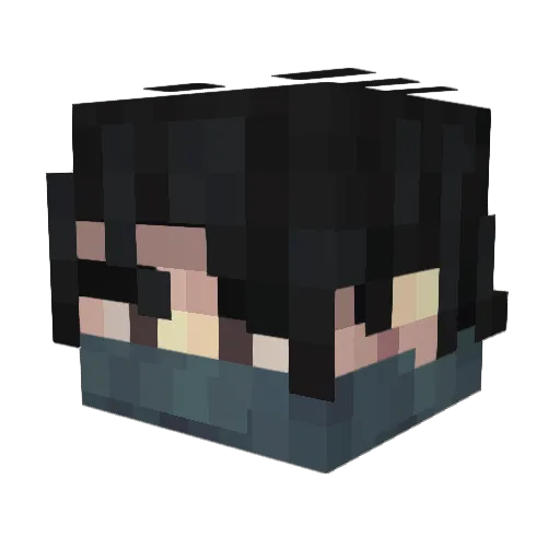 TetraSky Minecraft avatar head, 3D render