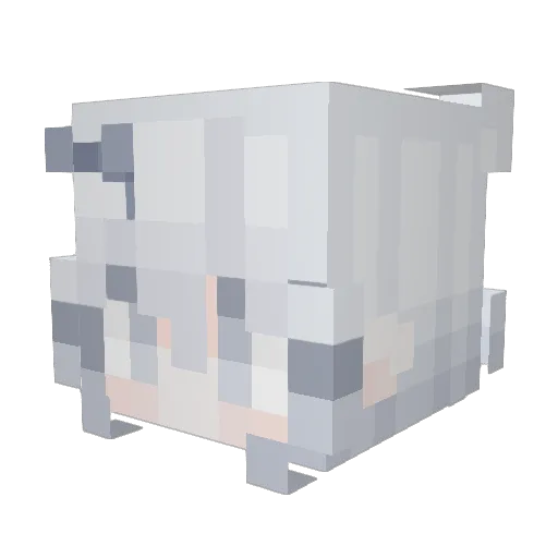 Tetraconic Minecraft avatar head, 3D render