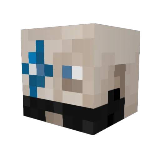 Tetraodonex Minecraft avatar head, 3D render