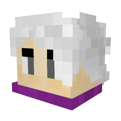 Tetratic Minecraft avatar head, 3D render