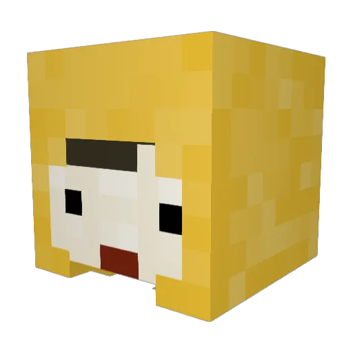 TetrisDesigner Minecraft avatar head, 3D render