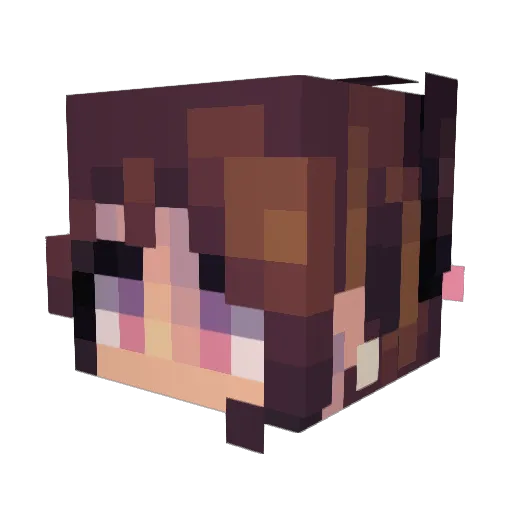 TetrisDino Minecraft avatar head, 3D render